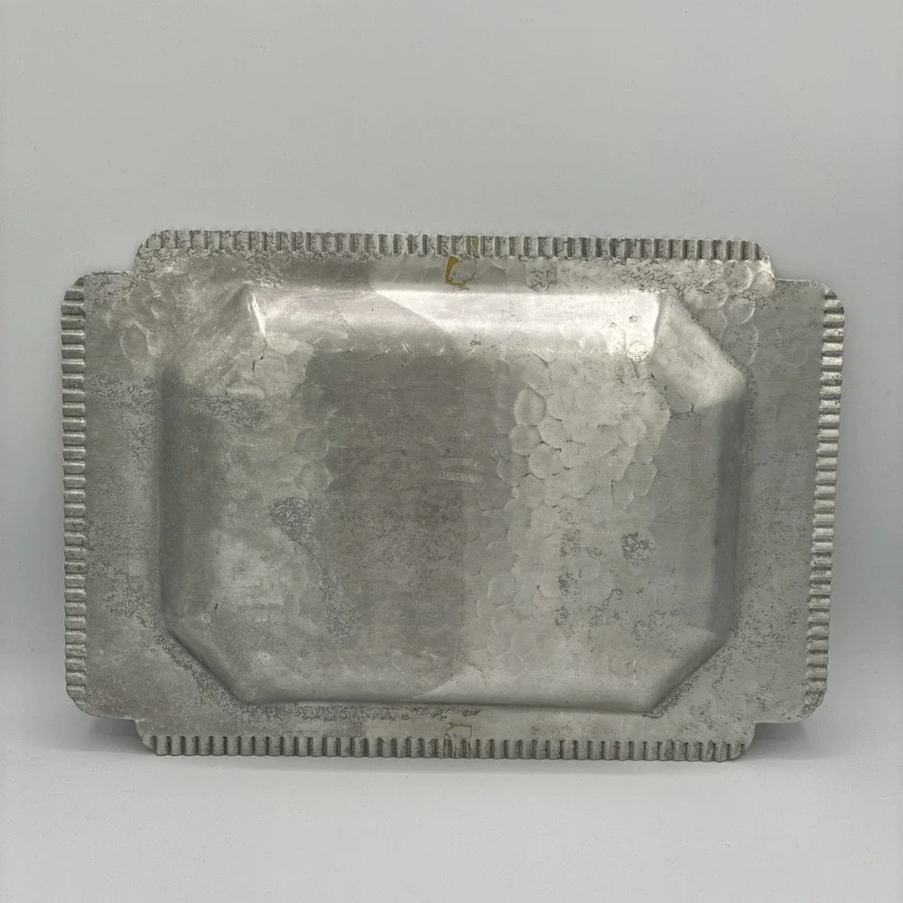 VTG Aluminum Tray 13.5 L 9.25 W 1 H Birds In Flight Goose Or Pheasant Design